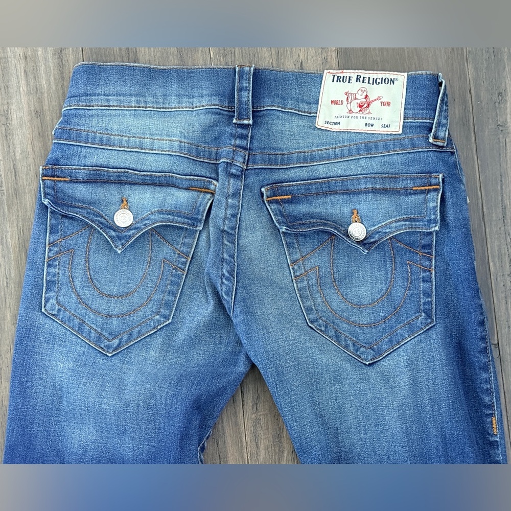 Men’s True Religion Rocco Relaxed Skinny Jeans – Size 30 – Blue Wash - Picture 6 of 7